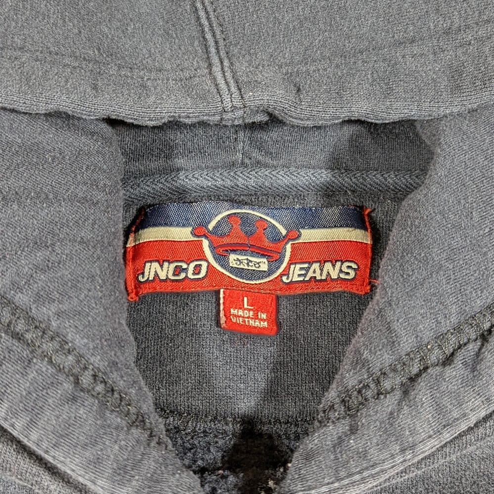 Vintage Jnco Jeans Sz Large Embroidered Hoodie - Picture 3 of 3